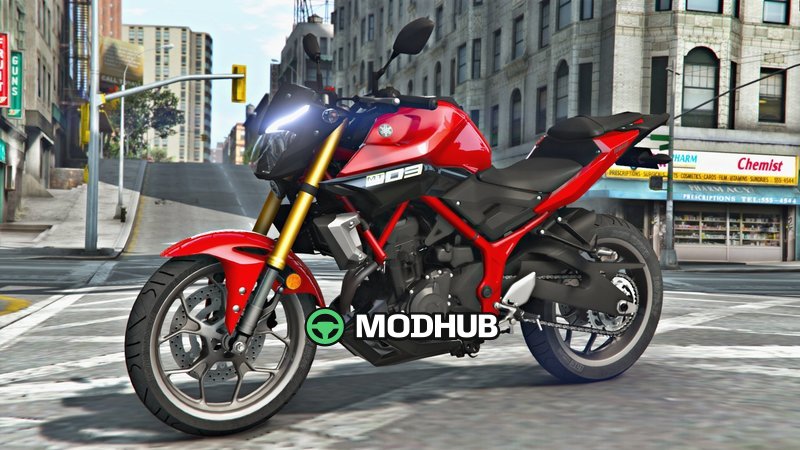 Мотоцикл 2019 Yamaha MT-03 для GTA 5