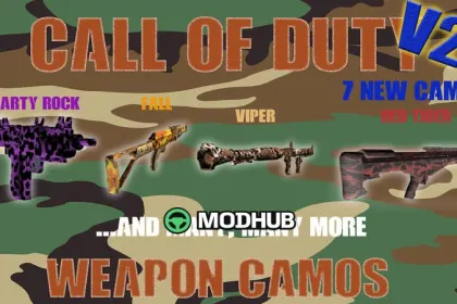 Моделі камуфляжів зброї Call Of Duty Weapon Camos V2 для GTA 5