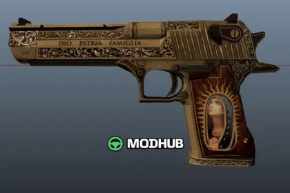 Тюнінг Desert Eagle Blue Estate Platin Deluxe Camo для GTA 5