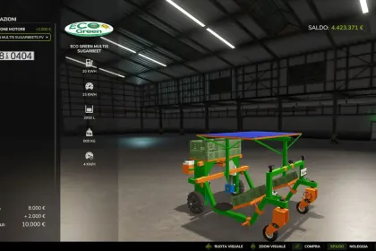 Effizienter Elektrischer Mähdrescher EcoGreen Multis für Gemüse in Farming Simulator 25