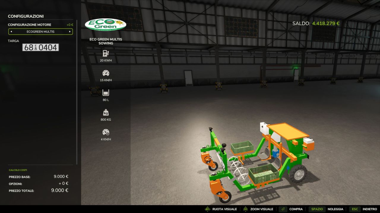 Ефективний Електричний Комбайн EcoGreen Multis для Овочів у Farming Simulator 25