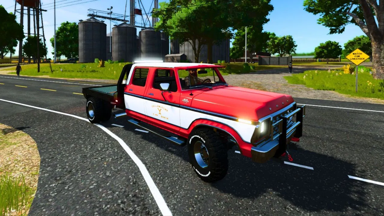 Legendarny Pickup 1979 Ford F350 Crew Cab — Potężny 4x4 do Pracy i Transportu w FS25