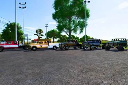 Legendarny Pickup 1979 Ford F350 Crew Cab — Potężny 4x4 do Pracy i Transportu w FS25 — 5