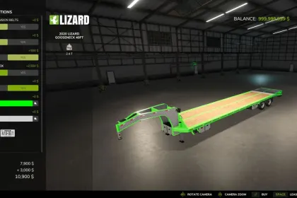 Причіп-майданчик Lizard Gooseneck 2020 40FT для Farming Simulator 25