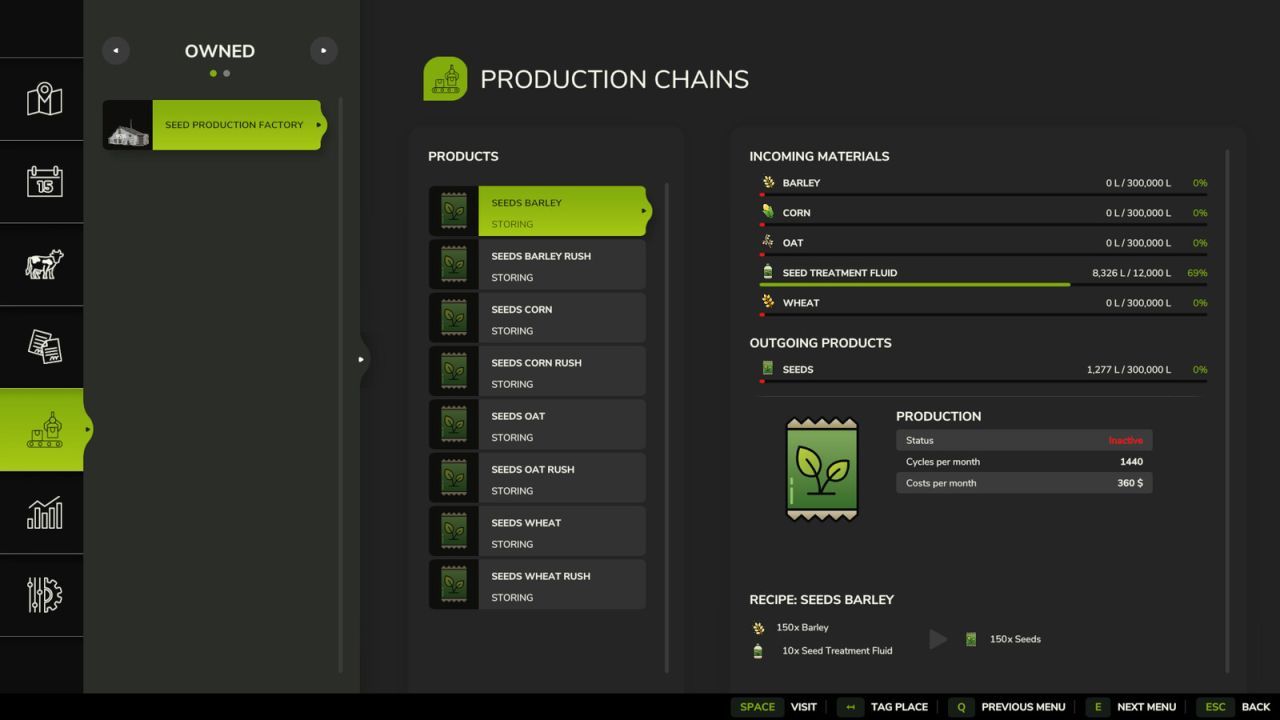 Efficient Seed Production Factory — Seed Production with Processing for Farming Simulator 25