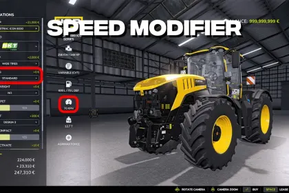 Модифікатор швидкості для Farming Simulator 25