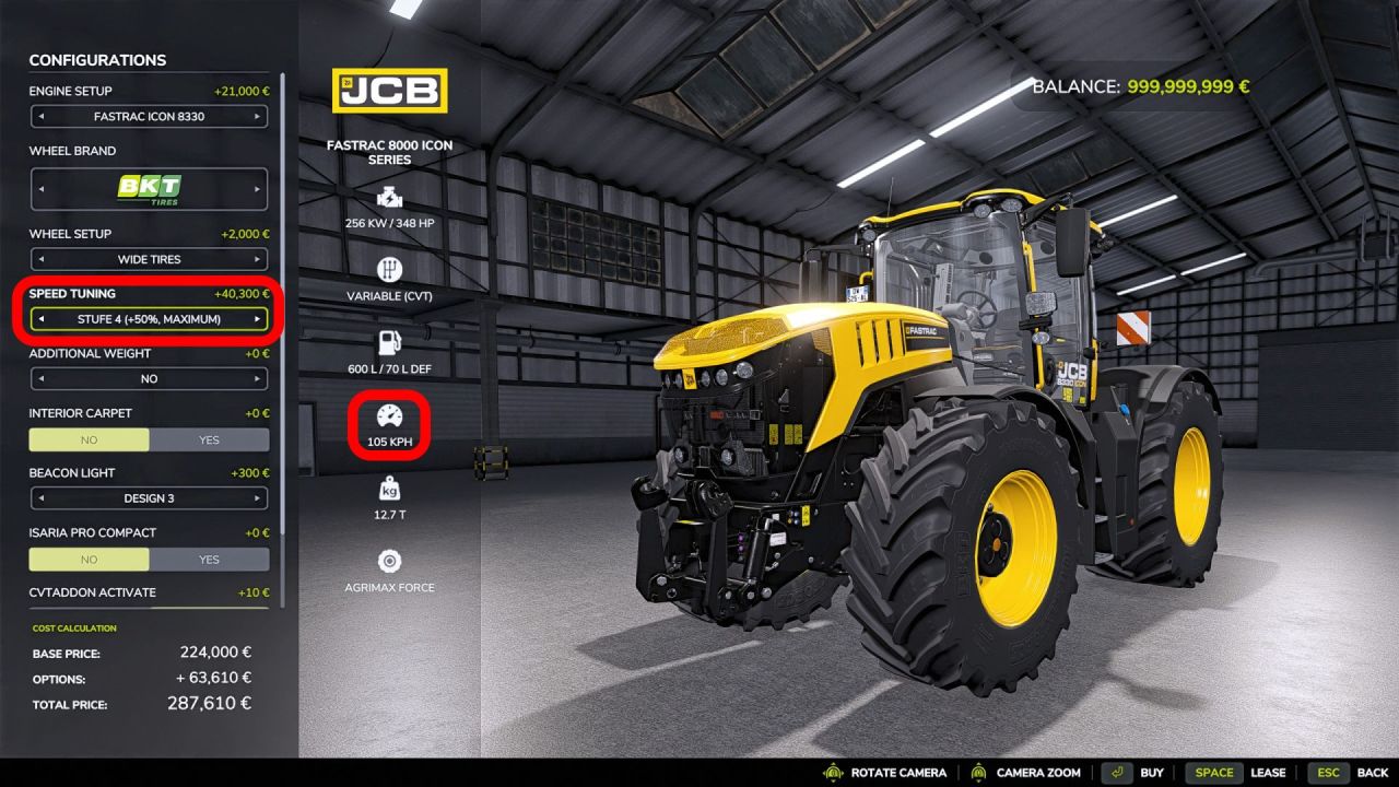 Модифікатор швидкості для Farming Simulator 25