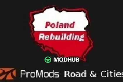 Map ProMods road & cities Poland Rebuilding merge v3.0.01 for ETS2