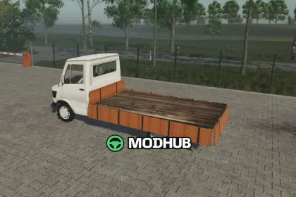 Бортовий вантажівка Mercedes Flatbed Truck v1.0.0.2 для FS25