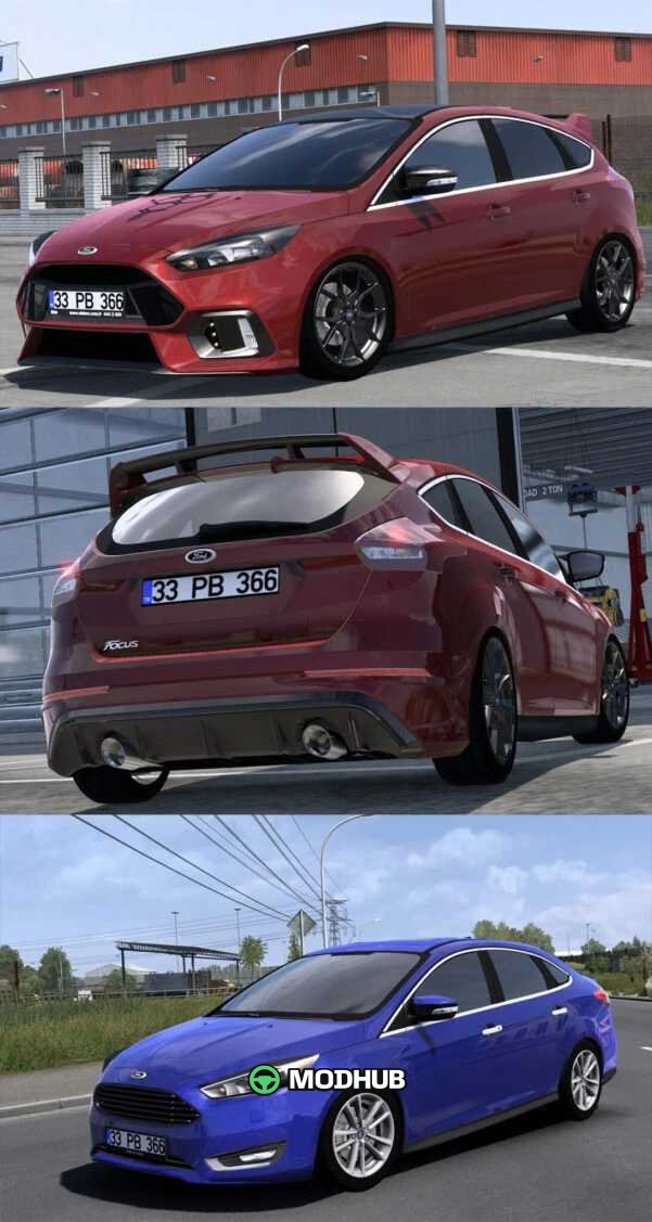Passenger car Ford Focus Mk3 v1.61 for ETS2