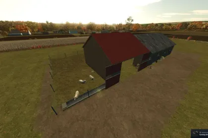 Скотний двір для овець Sheep Barn для Farming Simulator 25