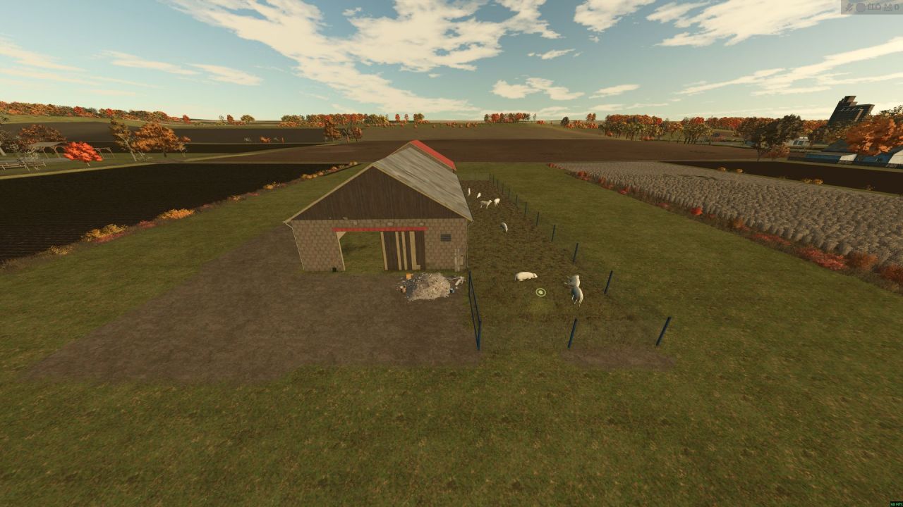 Скотний двір для овець Sheep Barn для Farming Simulator 25