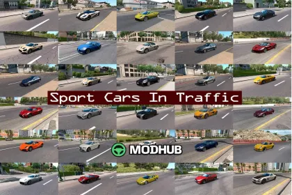 Sport Cars Traffic Pack von TrafficManiac v12.7.12 für ATS