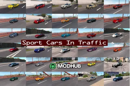 Пакет Sport Cars Traffic Pack v12.7.12 від TrafficManiac для ATS — 3