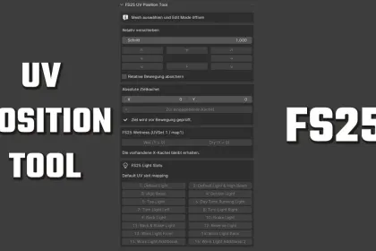 Інструмент для Blender UV Position Tool для Farming Simulator 25