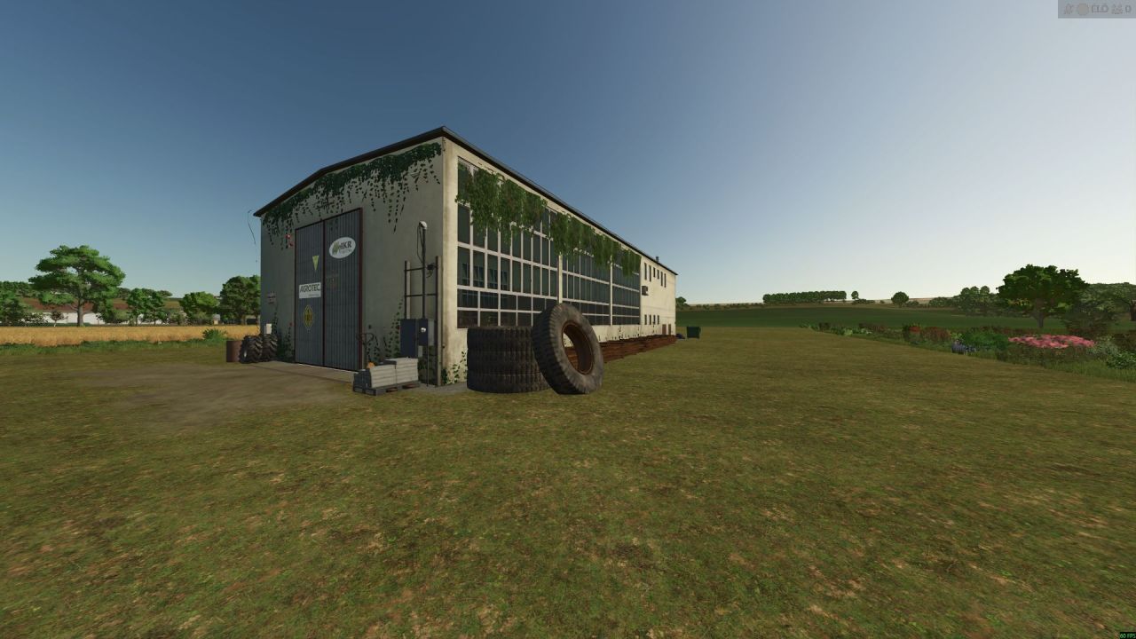 Гараж Long Garage для Farming Simulator 25