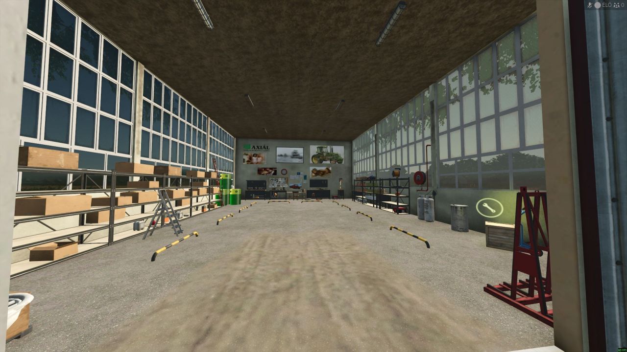 Гараж Long Garage для Farming Simulator 25