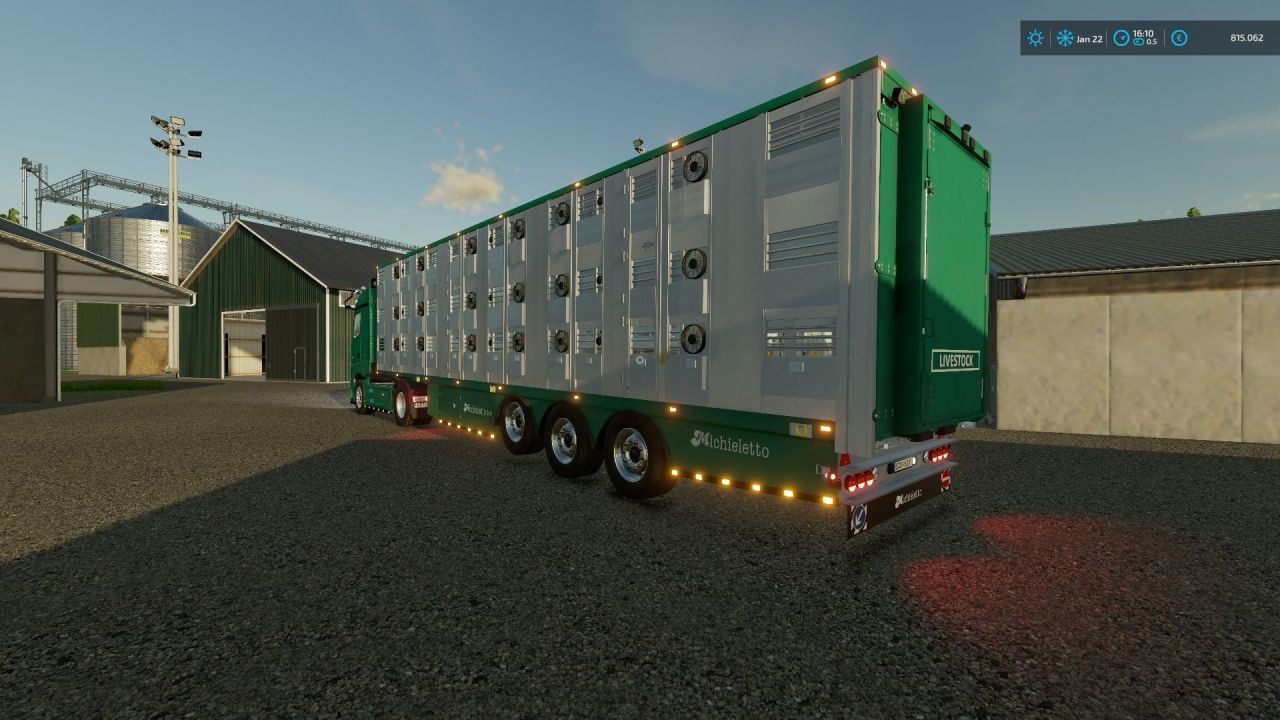 Naczepa do przewozu zwierząt Michieletto AM19 Edit do Farming Simulator 22