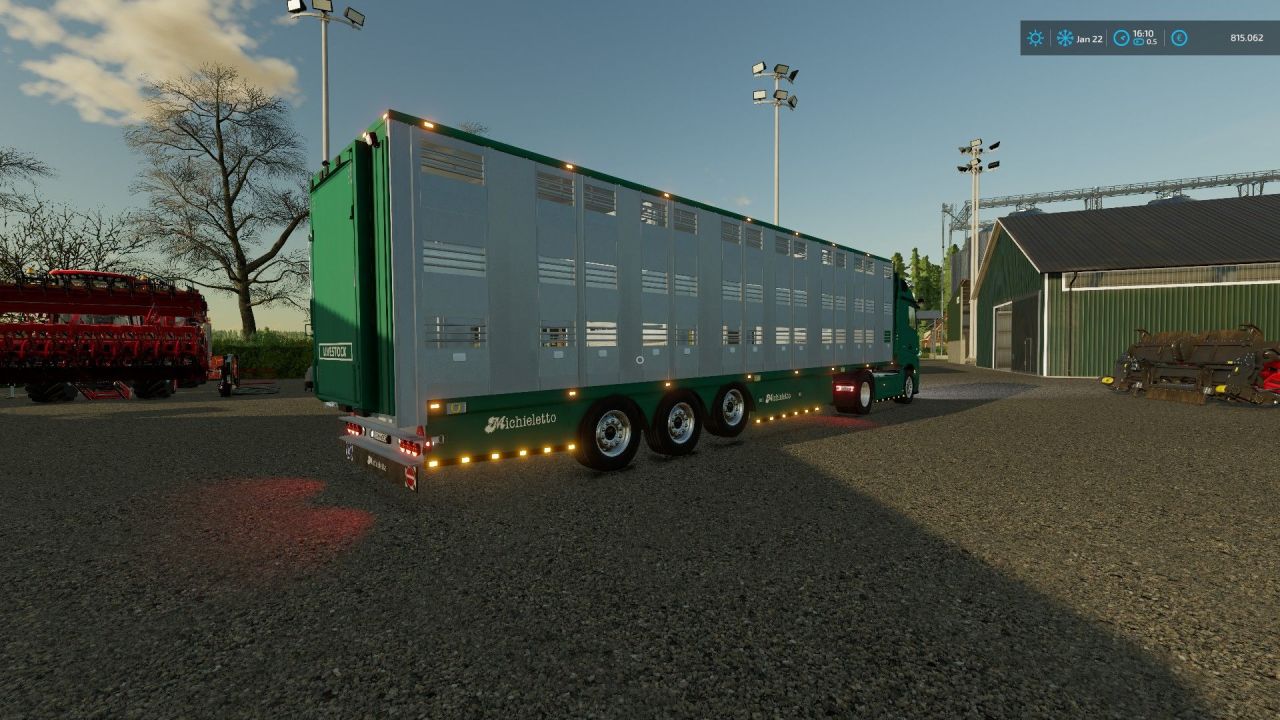 Naczepa do przewozu zwierząt Michieletto AM19 Edit do Farming Simulator 22