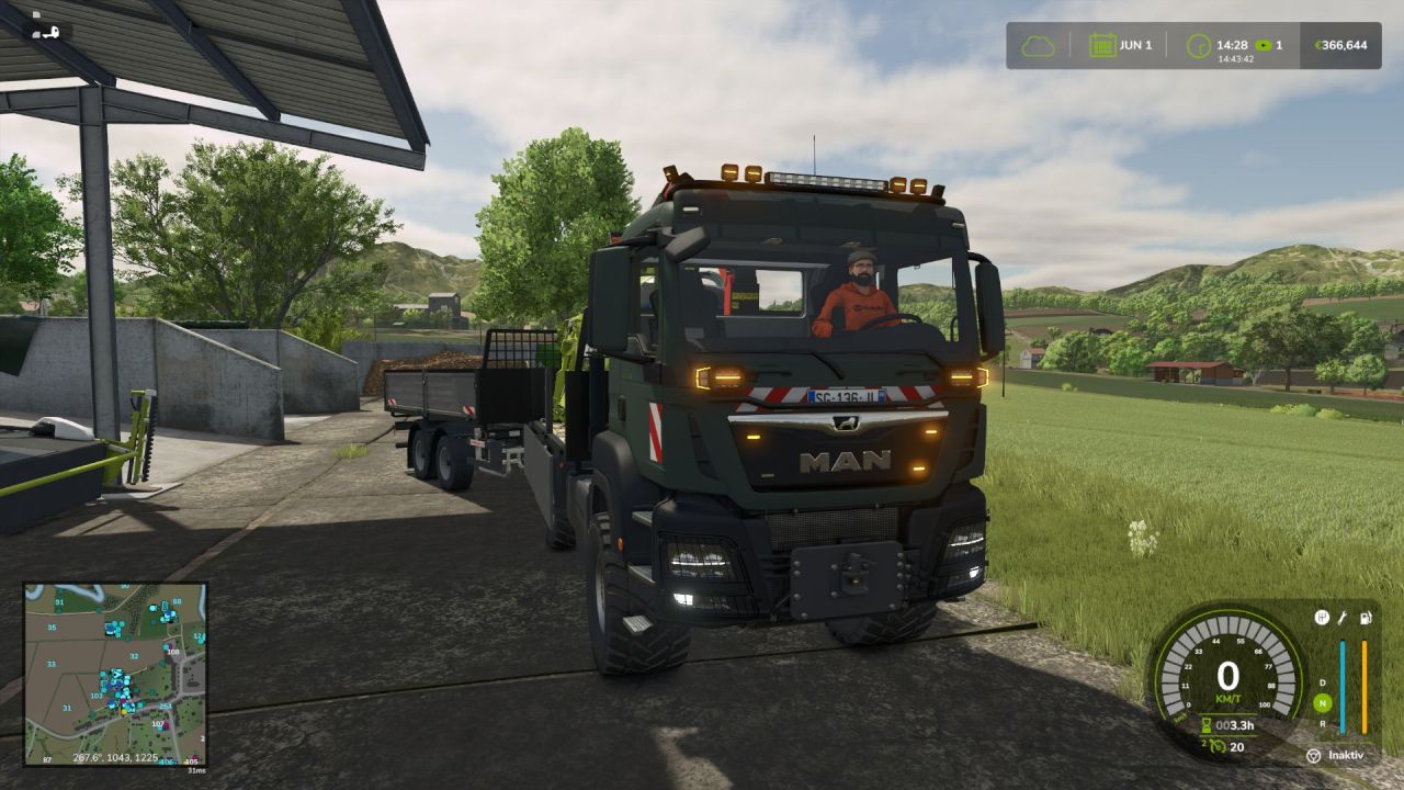 Leistungsstarker Lkw MAN TGS 18*** 4x4 mit Kran – Universelles Multitool für FS25