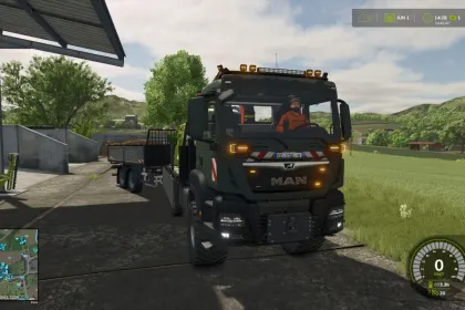 Leistungsstarker Lkw MAN TGS 18*** 4x4 mit Kran – Universelles Multitool für FS25 — 5