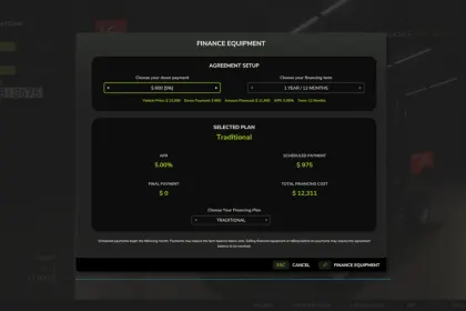 Фінансування техніки Finance Your Fleet для Farming Simulator 25