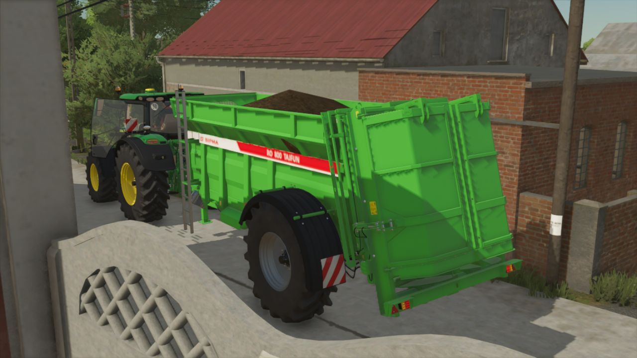 Efficient Manure Spreader SIPMA RO 800 TAJFUN 20,000 L for FS25