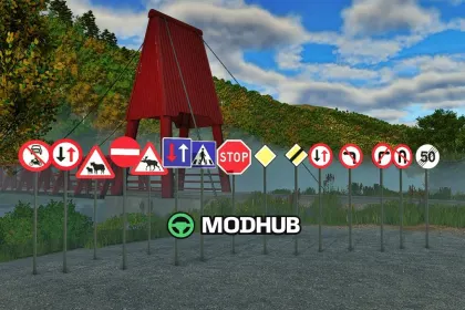 Norwegian Road Sign Pack Placeable V1.0 for FS25