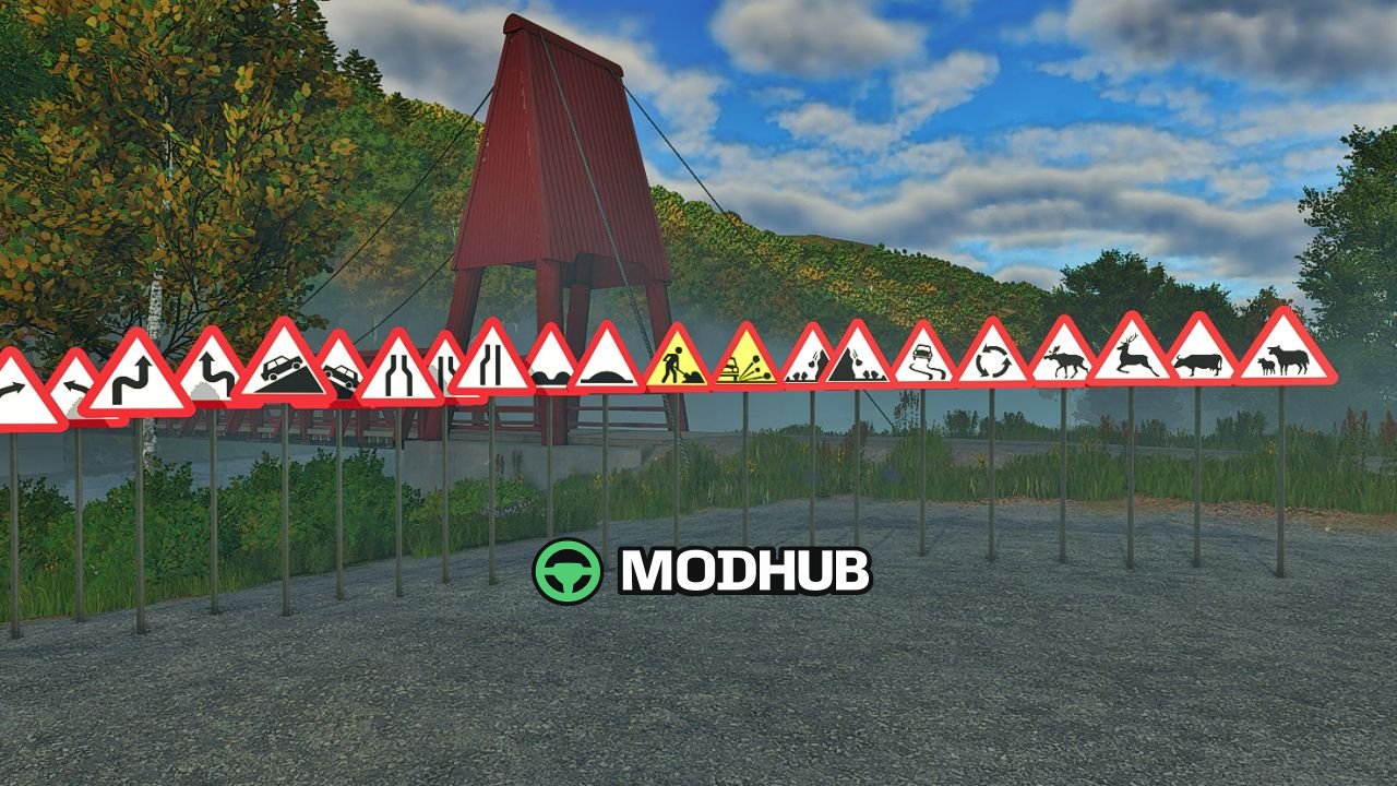 Norwegian Road Sign Pack Placeable V1.0 for FS25