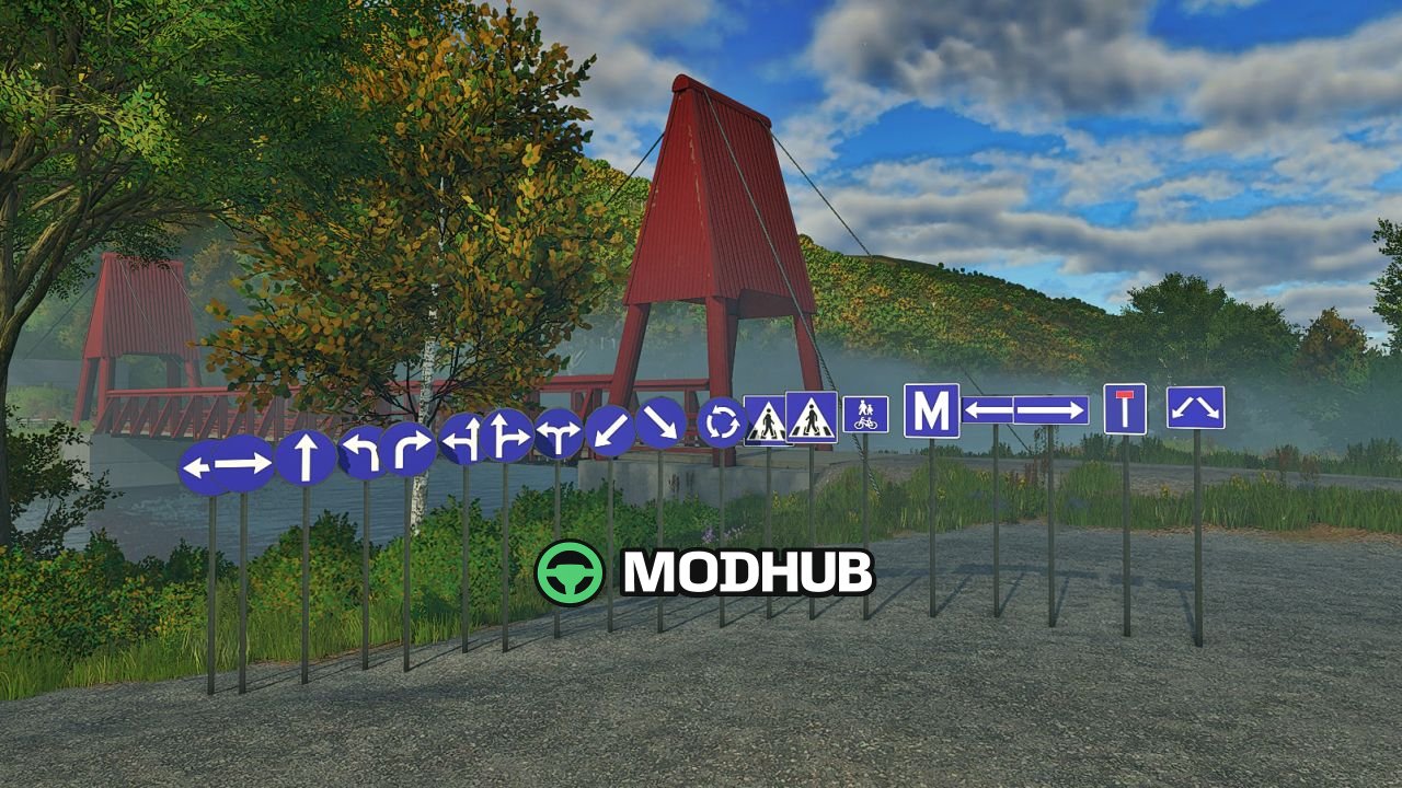 Norwegian Road Sign Pack Placeable V1.0 for FS25