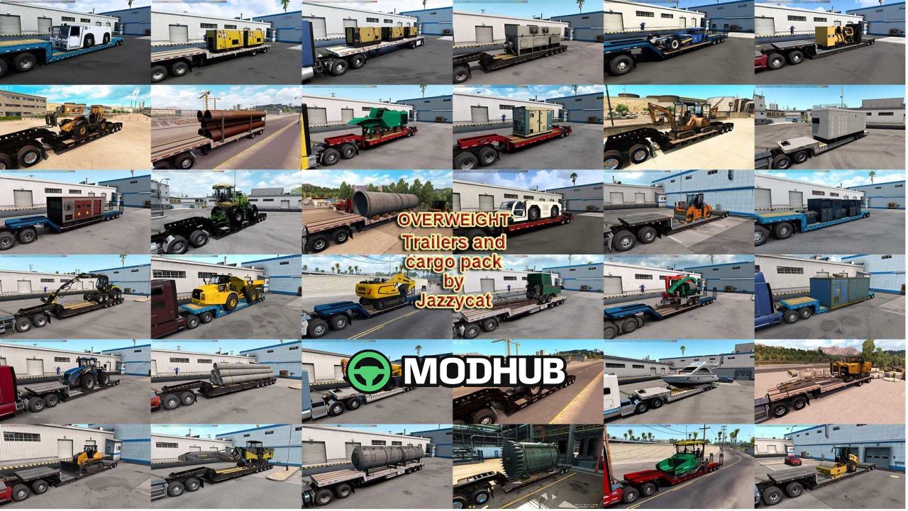 Paket übergewichtiger Trailer und Ladungen Jazzycat v6.2.4 für ATS