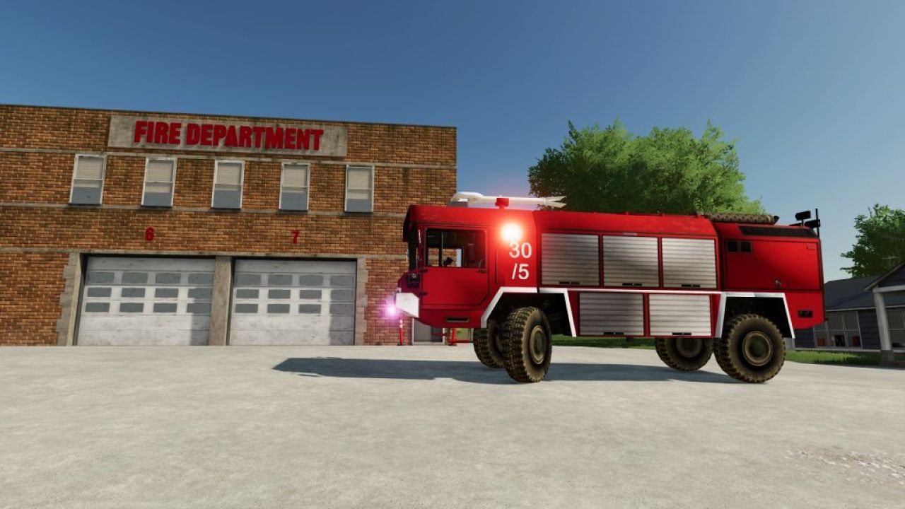 MAZ-543 Aircraft Rescue and Firefighting (ARFF) crash tender for Farming Simulator 22