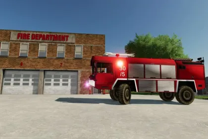MAZ-543 Aircraft Rescue and Firefighting (ARFF) crash tender for Farming Simulator 22 — 3