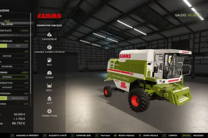 Гербіцидний/косильний комбайн Claas Dominator 198H 2025 для Farming Simulator 25