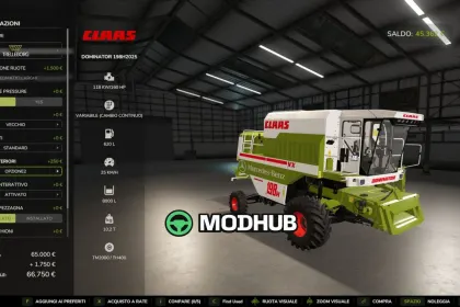 Комбайн Claas Dominator 198H 2025 V1.0 для FS25
