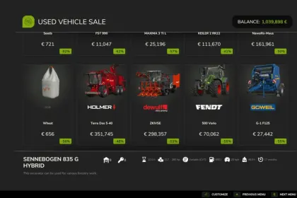 Configurable Sales for Farming Simulator 25