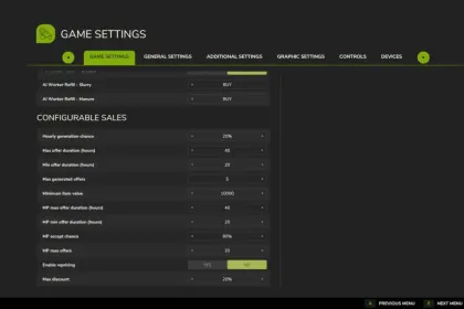 Konfigurierbarer Verkauf für Farming Simulator 25 — 2