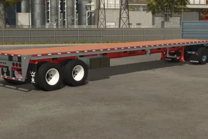 Напівпричіп із плоским кузовом Wilson Premier Flatbed для Farming Simulator 25