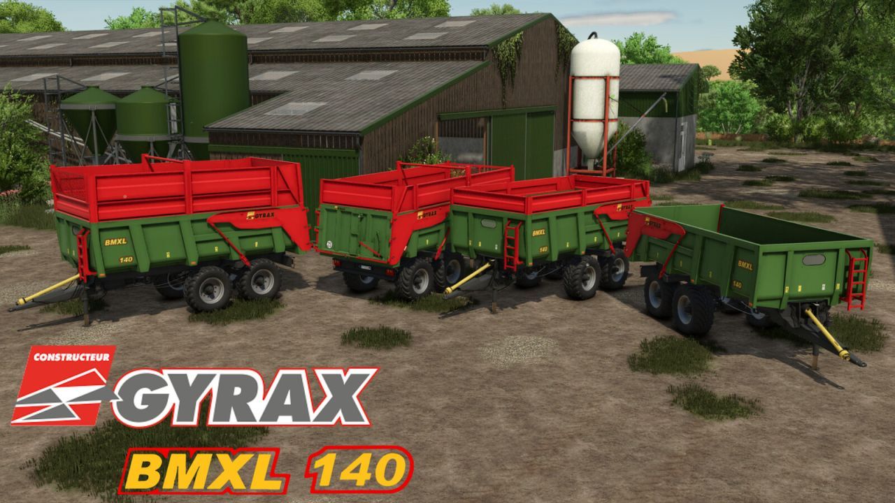 Niezawodna Przyczepa Wywrotka Gyrax BMXL 140 do Farming Simulator 25 — Duże Objętości i Manewrowość