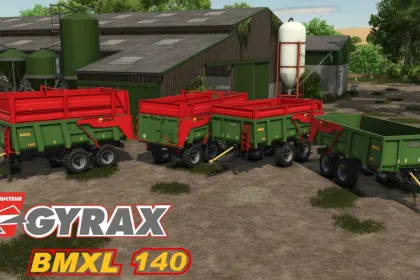 Надійний Самоскидний Причіп Gyrax BMXL 140 для Farming Simulator 25 — Великі Об’єми та Маневреність