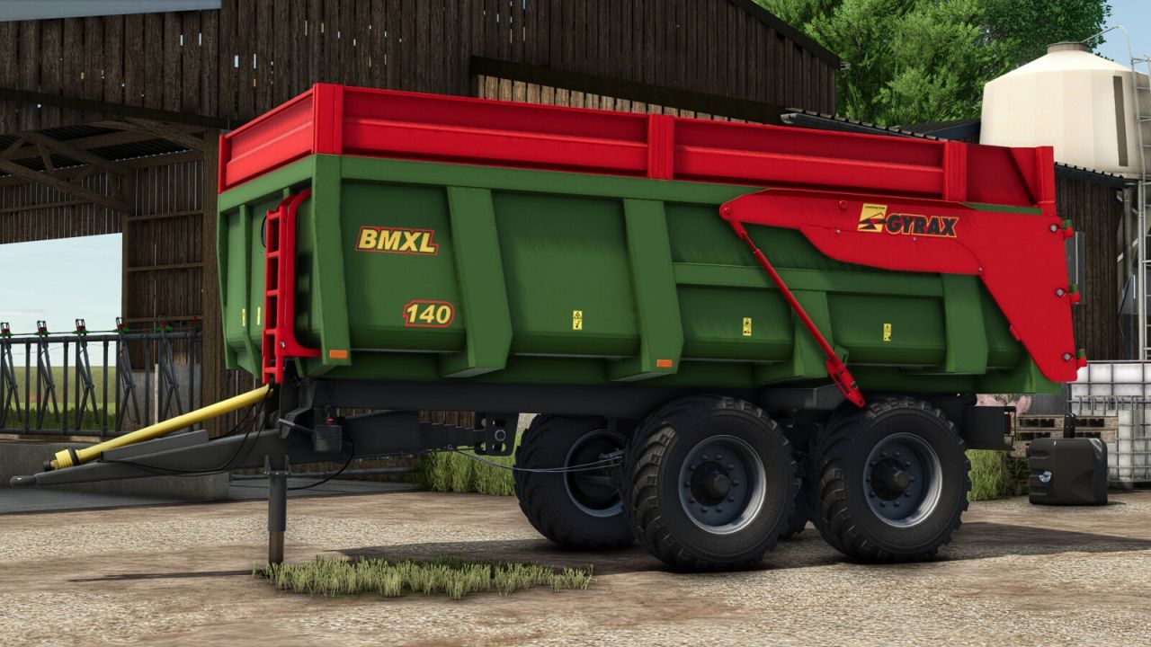Niezawodna Przyczepa Wywrotka Gyrax BMXL 140 do Farming Simulator 25 — Duże Objętości i Manewrowość