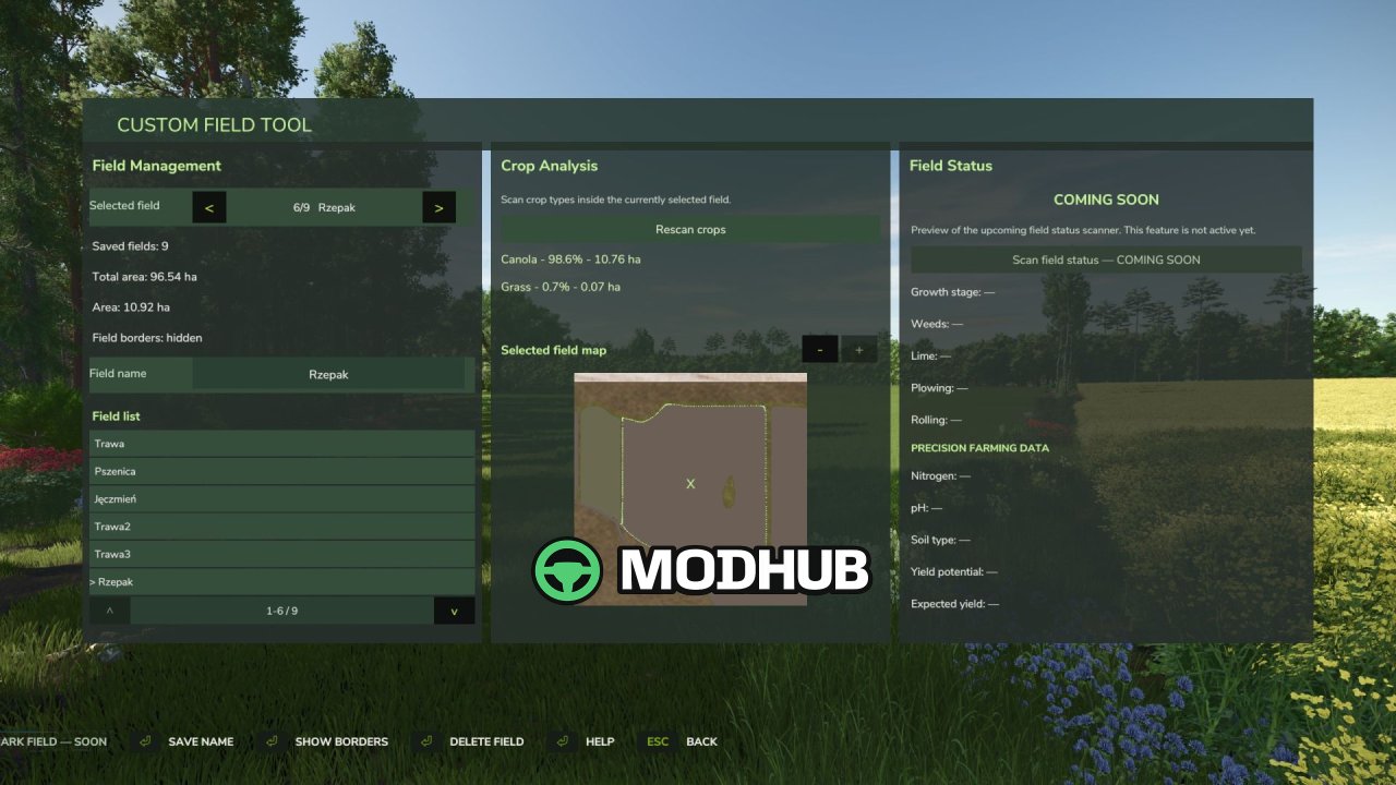 Інструмент Custom Field Tool V1.2.7 для FS25