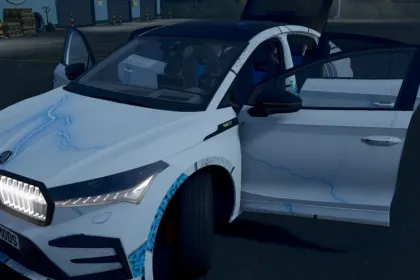 Stylowy Elektryczny SUV Skoda Enyaq Coupé — Realistyczny Samochód do Farming Simulator 25 — 1