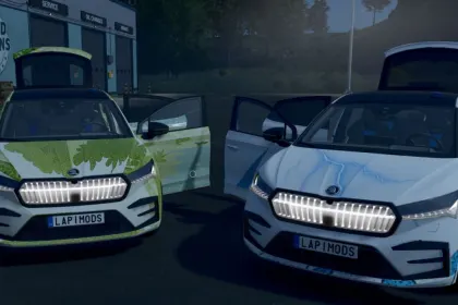 Stylowy Elektryczny SUV Skoda Enyaq Coupé — Realistyczny Samochód do Farming Simulator 25 — 2