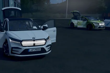 Stylowy Elektryczny SUV Skoda Enyaq Coupé — Realistyczny Samochód do Farming Simulator 25 — 3