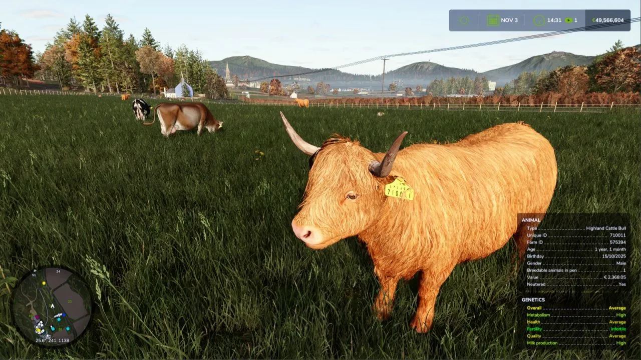 Реалістичне Тваринництво Enhanced Livestock для Farming Simulator 25 — Розумне Розведення та Генетика