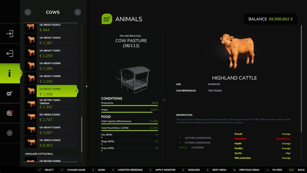 Реалістичне Тваринництво Enhanced Livestock для Farming Simulator 25 — Розумне Розведення та Генетика