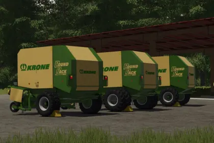 Effizienter Presswickler Krone Roundpack 1250 Multi Cut mit Bergreifen für FS25 — 5