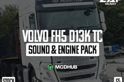 Sound & Engine Pack Volvo FH5 D13K500TC für ETS2