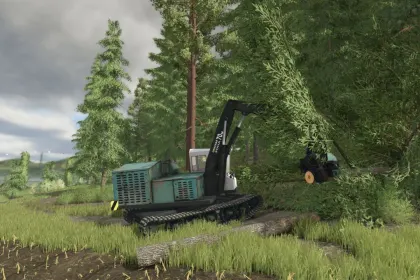 Лісозаготівельний мод Smart Auto Cut Wood Harvester для Farming Simulator 25 — 3